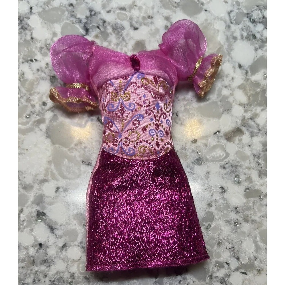 Barbie-Corinne-Doll 3-Three-Musketeers Short-mini Dress ONly~ gold/pink clothes